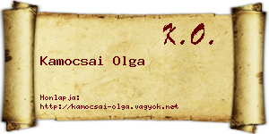 Kamocsai Olga névjegykártya